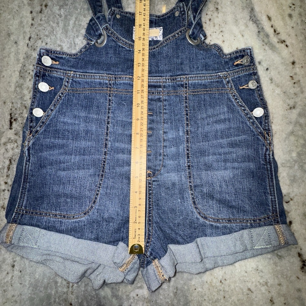 Anthropologie Pilcro Slouchy Blue Denim Overall Shorts Size 29 Boho NO SHIRT - Picture 4 of 8